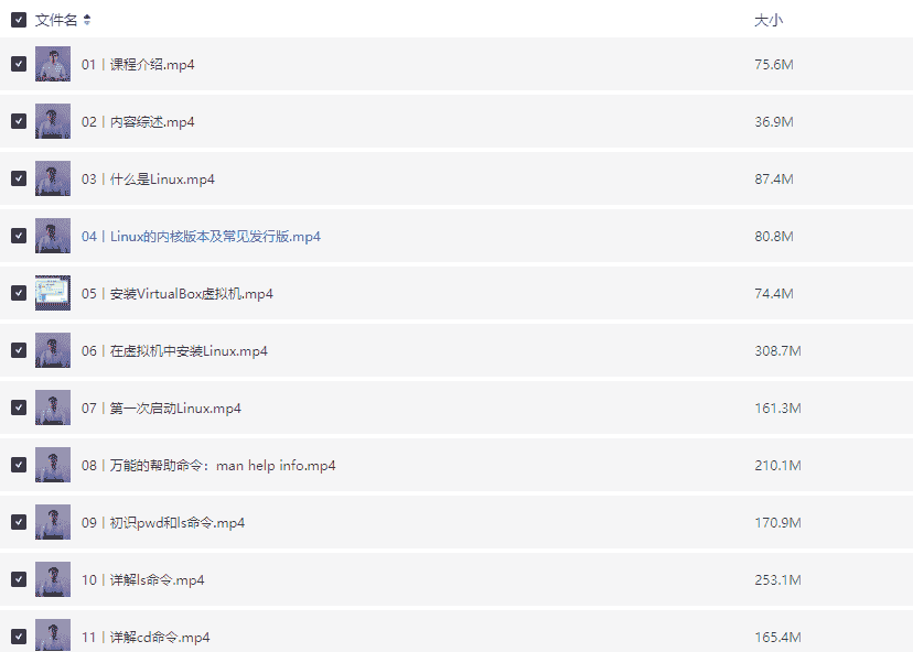 《Linux 实战技能 100 讲 》  [MP4]  [17.08 GB]